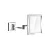 CBLdF Wall Mounted Makeup Mirror - Double Sided Magnifying Makeup Mirror, Square LED Vanity Mirror Beauty Mirror,Concealed Chrome,5X view 1