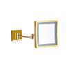 CBLdF Wall Mounted Makeup Mirror - Double Sided Magnifying Makeup Mirror, Square LED Vanity Mirror Beauty Mirror,Concealed Gold,3X view 1