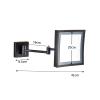 CBLdF Wall Mounted Makeup Mirror - Double Sided Magnifying Makeup Mirror, Square LED Vanity Mirror Beauty Mirror,Concealed Chrome,3X view 3