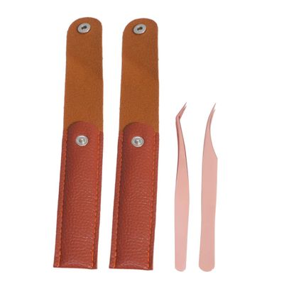 balacoo 4pcs Stainless Steel Eyebrow Tweezers Set for Lash Extension Tweezers Makeup Tool Dedicated Clips