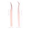 balacoo 4pcs Stainless Steel Eyebrow Tweezers Set for Lash Extension Tweezers Makeup Tool Dedicated Clips view 3