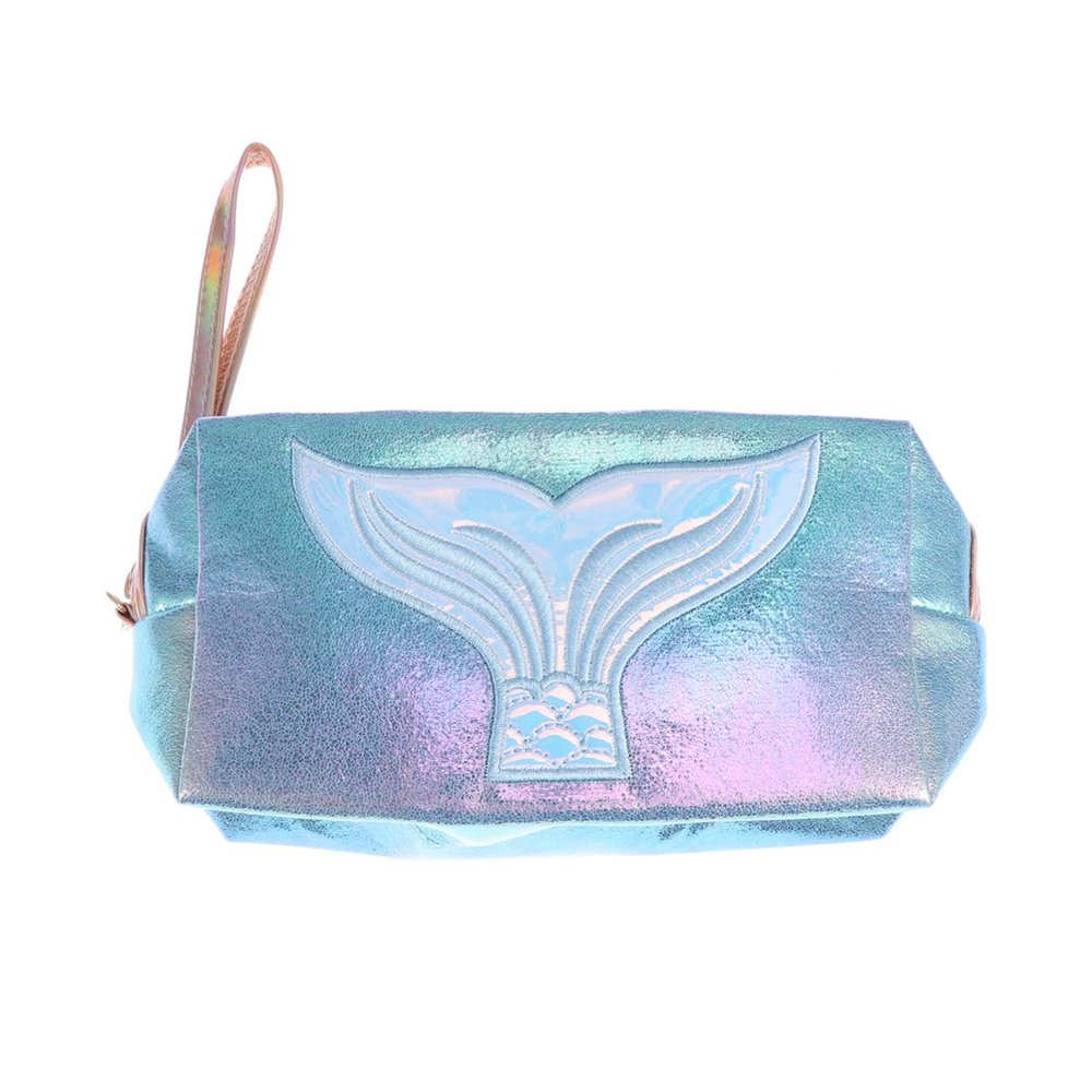 balacoo Sky- Pu Cosmetic Bag Mermaid Pattern Large Capacity Makeup Organizer for Toiletries for Travel Camping and Daily Use Compact and Lightweight Storage Pouch