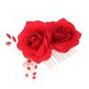 Balacoo Flower Hair Comb Flower Hair Accessories Floral Garlands for Decor Rhinestone Barrettes Clip Decorative Combs Rhinestone Bridal Headdress Rose Comb view 1