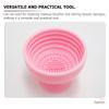 FRCOLOR 2pcs Reusable Makeup Sponge Holder Elegant Makeup Brush Cleaner Bowl Cup for Cleaning and Storing Beauty Sponges Colors view 2