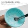 FRCOLOR 2pcs Reusable Makeup Sponge Holder Elegant Makeup Brush Cleaner Bowl Cup for Cleaning and Storing Beauty Sponges Colors view 3