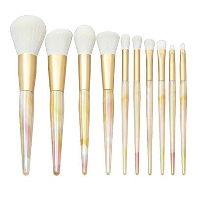 10 Pcs/Set Makeup Brushes Yellow Marble Makeup Brush Fashion Powder Foundation Blush Eye Shadow Lip