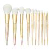 10 Pcs/Set Makeup Brushes Yellow Marble Makeup Brush Fashion Powder Foundation Blush Eye Shadow Lip view 1