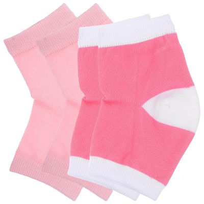 FOMIYES 2pairs Comfortable Gel Heel Socks for Cracked Feet of Moisturizing Toeless Heel Sleeves Breathable Cotton Design for Men Women Prevent Dry Skin and Cracking