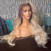 Ombre Blonde Highlight Lace Front Wigs Human Hair Pre Plucked with Baby Hair 13x4 Body Wave Transparent Lace Frontal Wigs Human Hair for Women (22 inch, 13x4 lace front wig) view 4