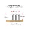 20 pcs Steel Wig Clips with Cloth for Making Hairpiece Caps - Herina 6-Teeth Wig Accessories Tools (Blonde) view 3