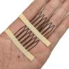 20 pcs Steel Wig Clips with Cloth for Making Hairpiece Caps - Herina 6-Teeth Wig Accessories Tools (Blonde) view 4