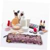 Angoily Makeup Pouches Vanity Bag Zipper Travel Pouches for Women Cosmetics Storage Case Portable Toiletry Bag, As Shown, 20x7.5x1.5cm view 2