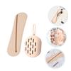1 Set Beauty Egg Cosmetic Bag Make up Holder Silicone Sponge Brush Holder Travel Puff Box USB, Khaki, 6.5x5cm view 4