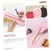 1 Set Beauty Egg Cosmetic Bag Make up Holder Silicone Sponge Brush Holder Travel Puff Box USB, Pink, 6.5x5cm view 4