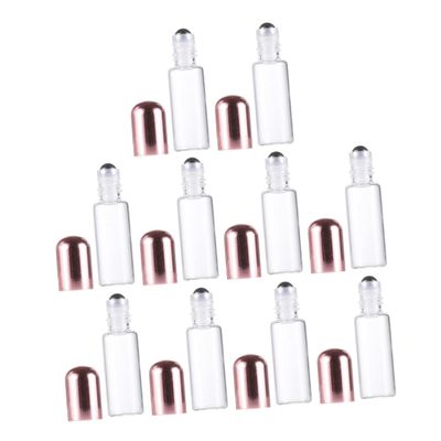 10pcs Travel Bottle Set Toiletry Glass Perfume Bottles 5ml Refillable for