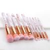 10 Makeup Brush Set Tool Foundation Eyeshadow Lip Liner Blush Marble Face Makeup Brush view 2