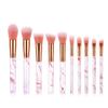 10 Makeup Brushes Set Tool Foundation Eye Shadow Lip Liner Blush Marble Face Makeup Brush view 1
