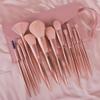 12Pcs Makeup Brushes Small Bean Paste Electroplated Makeup Brush Plastic Handle Beauty Makeup Tool Kit view 2