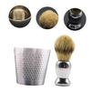 Didiseaon 3sets Vintage Shaving Bowl Brush Set Men's Wet Shaving Kit Cup Beard Catcher Hair Brush for Men view 4