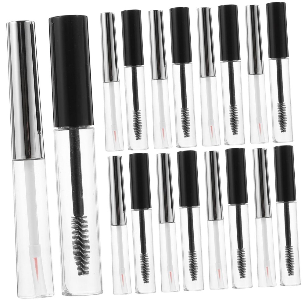 Balacoo 2 Sets Mascara Tube Mascara Clear Mascara Wand Tube Clear Mascara Clear Lash Mascara Eyelash Wand Tube Refillable Mascara Wands Eyelash Mascara Plastic Travel Cosmetic Dispenser