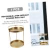 balacoo Practical Storage Tray Jewelry Storage Tray Round Simple Double Design Home Decor Bathroom view 3