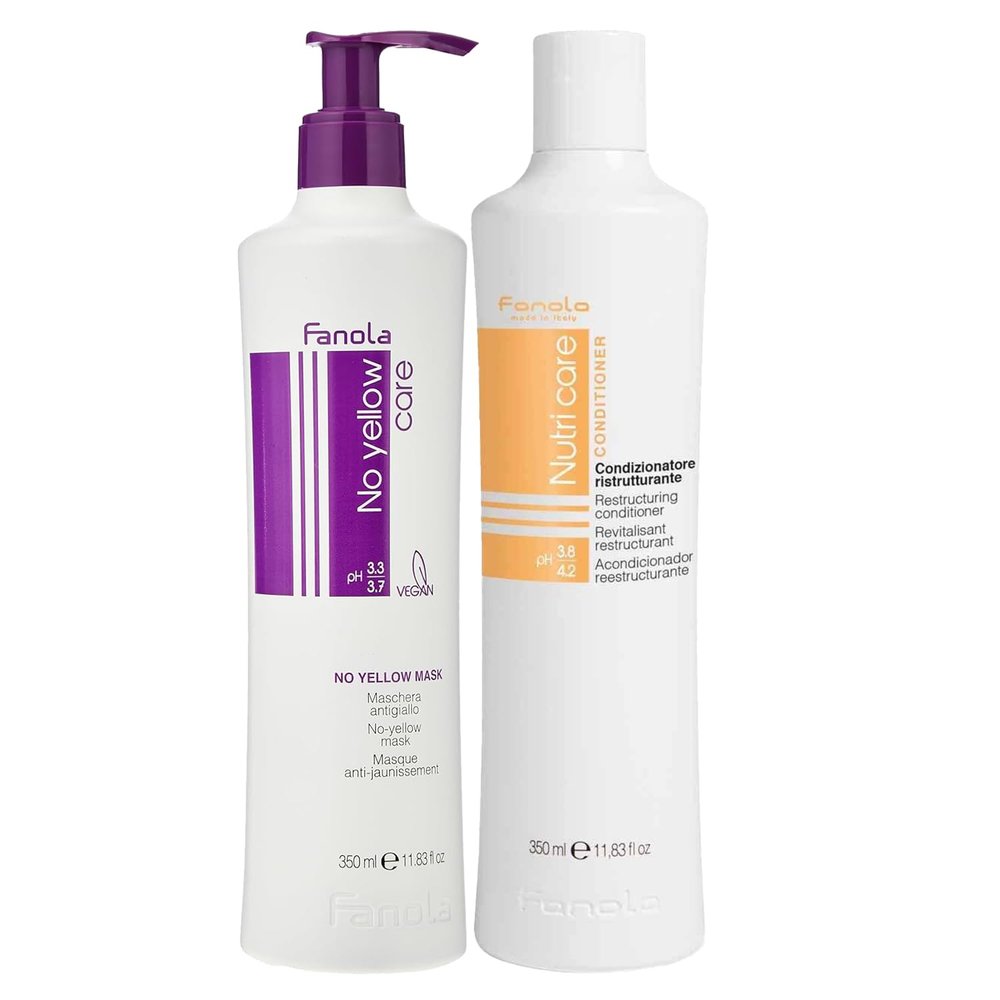 Fanola No Yellow Mask Bundle with Nutri Care Restructuring Conditioner