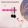 Tyenaza Makeup Brush Drying Rack, Silicone Cosmetic Brush Rack Makeup Brushes Holder Wall Mounted Makeup Brush Drying Rack view 2