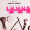Tyenaza Makeup Brush Drying Rack, Silicone Cosmetic Brush Rack Makeup Brushes Holder Wall Mounted Makeup Brush Drying Rack view 4