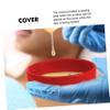 FRCOLOR Silicone Wax Container for Hair Removal Nonstick Wax Melting Pot Red Bowl for Beauty Salon Supplies Easy Peel for Diy Face Masks view 3