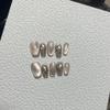 CHRISK Exotic Diamond Jumping Nail Dressing with Champagne Cat Eyes (Size : M) view 2