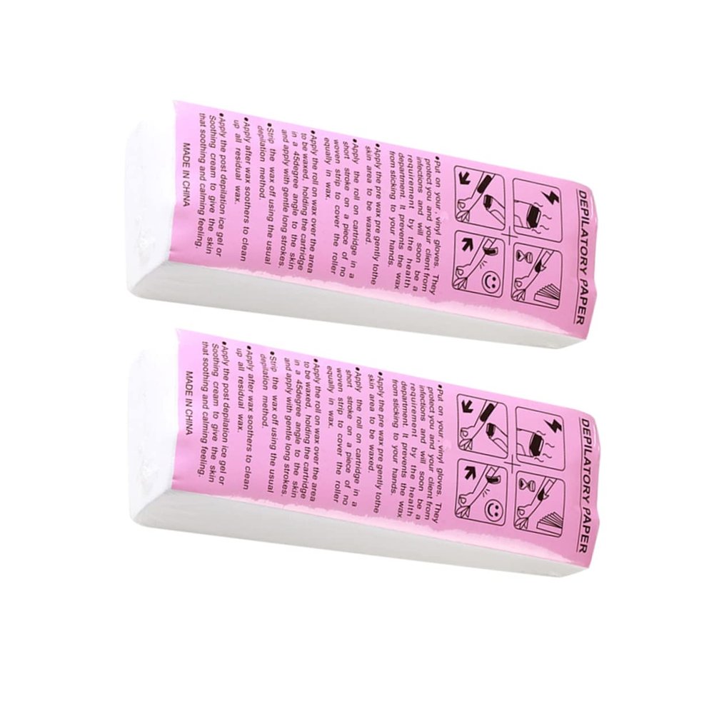 FRCOLOR 2packs Non-woven Hair Removal Paper Strips Each Soft and Flexible Epilator for Body and Bikini Line Waxing Skin-friendly Depilatory Tool