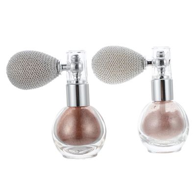 FRCOLOR 2pcs Highlighting Powder Sprayer for Hair Face Shimmering Glitter Makeup Tool for Body Easy Application Travel-friendly Suitable for All Skin Types Nude