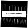 FRCOLOR 100pcs No-trace Transparent Nail Tips Full Pasted Manicure Supplies Water Droplet French to Apply for Home view 3