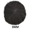 F M FACE MIRACLE NEW YORK Afro Toupee Full Lace Man Hair Wave For Black Men Breathable Kinky Curly Hair For American African Men Wigs (#1B Off Black, 6MM Wave) view 2