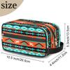 cfpolar Geometric Aztec Toiletry Travel Bag for Women, Ethnic Western Style Water-Resistant Shaving Kit Large Capacity Dopp Kit, Toiletry Organizer Shaving Bag for Travel Sports Bathroom Shower view 2