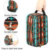 cfpolar Geometric Aztec Toiletry Travel Bag for Women, Ethnic Western Style Water-Resistant Shaving Kit Large Capacity Dopp Kit, Toiletry Organizer Shaving Bag for Travel Sports Bathroom Shower view 3