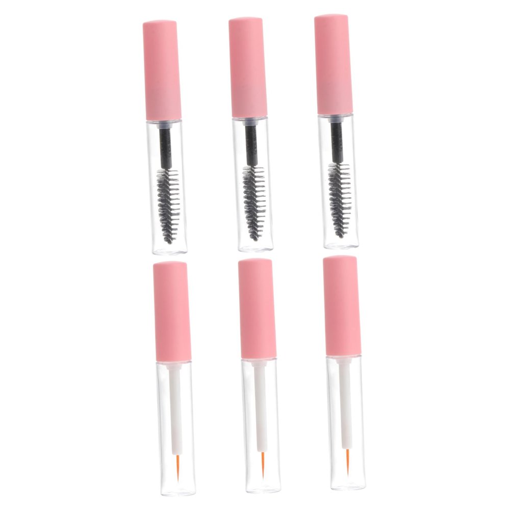 Beatifufu 6pcs Portable Mascara Tubes Shadow Tip Liner and Eyelash Applicators for Makeup for Diy and Travel Suitable for Cosmetic Needs