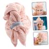 Anneome Dry Hair Cap Coral Velvet Super Absorbent Quick Drying Hair Turban Head Wrap Pink view 4