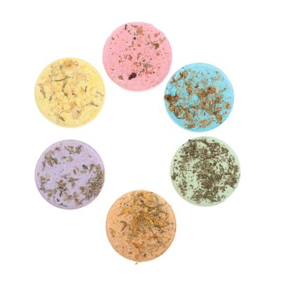FRCOLOR 6pcs Aromatherapy Shower Steamers with Sea Salt Relaxing Bathing Aroma Tablets for Skin Nourishment Soothe Fatigue and Enhance Your Shower Experience