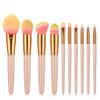Foundation Makeup Brushes Set Eyeshadow Powder Wood Handle 10 Pcs Concealer Cosmetic Eyebrow Beauty Tools view 1