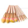 Foundation Makeup Brushes Set Eyeshadow Powder Wood Handle 10 Pcs Concealer Cosmetic Eyebrow Beauty Tools view 4