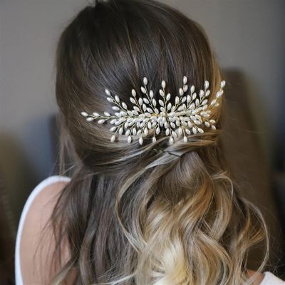 ADAGA Fashion Pearl Hair Combs Handmade Hairpins and Clips for Women Girls Bride Wedding Hair Styling Jewelry Accessories (Color : GE-1)