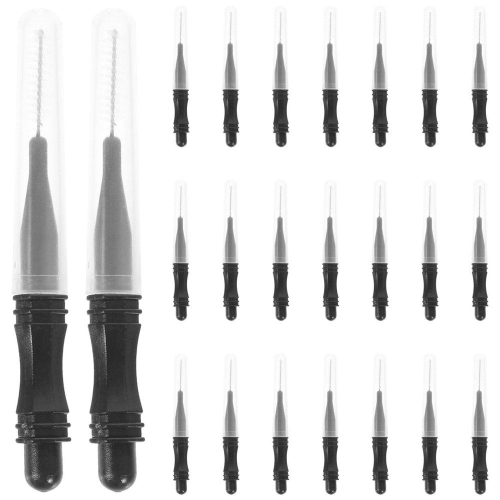 balacoo 50pcs Eyebrow Brushes with Cap for Eyelash Extension Supplies Small Brow Comb for Makeup Professionals and Home Use Flexible Brush for Precise Application