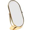 Mipcase Makeup Mirror for Desk, Desk Mirror with Stand Adjustable Table Vanity Mirror Retro Round Cosmetic Mirror for Bedroom view 1