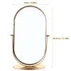 Mipcase Makeup Mirror for Desk, Desk Mirror with Stand Adjustable Table Vanity Mirror Retro Round Cosmetic Mirror for Bedroom view 2