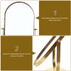 Mipcase Makeup Mirror for Desk, Desk Mirror with Stand Adjustable Table Vanity Mirror Retro Round Cosmetic Mirror for Bedroom view 4