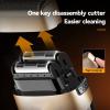 EKHOU Men's Shaver, Electric Razor Electric Shaver Rechargeable Shaving Machine for Men Shaver Beard Razor Wet-Dry Use Beard Trimmer Charging Base view 3