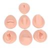 7PCS Piercing Practice Body Parts,Simulation Soft Silicone Flexible Model Body Part,Ear Eye Nose Mouth Tongue and Belly Button Model,for Piercing Practice and Jewelry Display Acupuncture Teaching Tool view 2