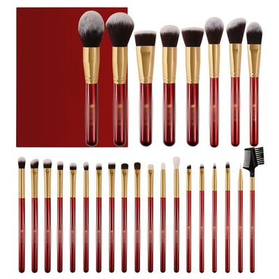 Makeup Brushes 27Pcs Professional Makeup Brush Set Synthetic Goat Pony Hair Kabuki Foundation Eye Shadows Blending Brush