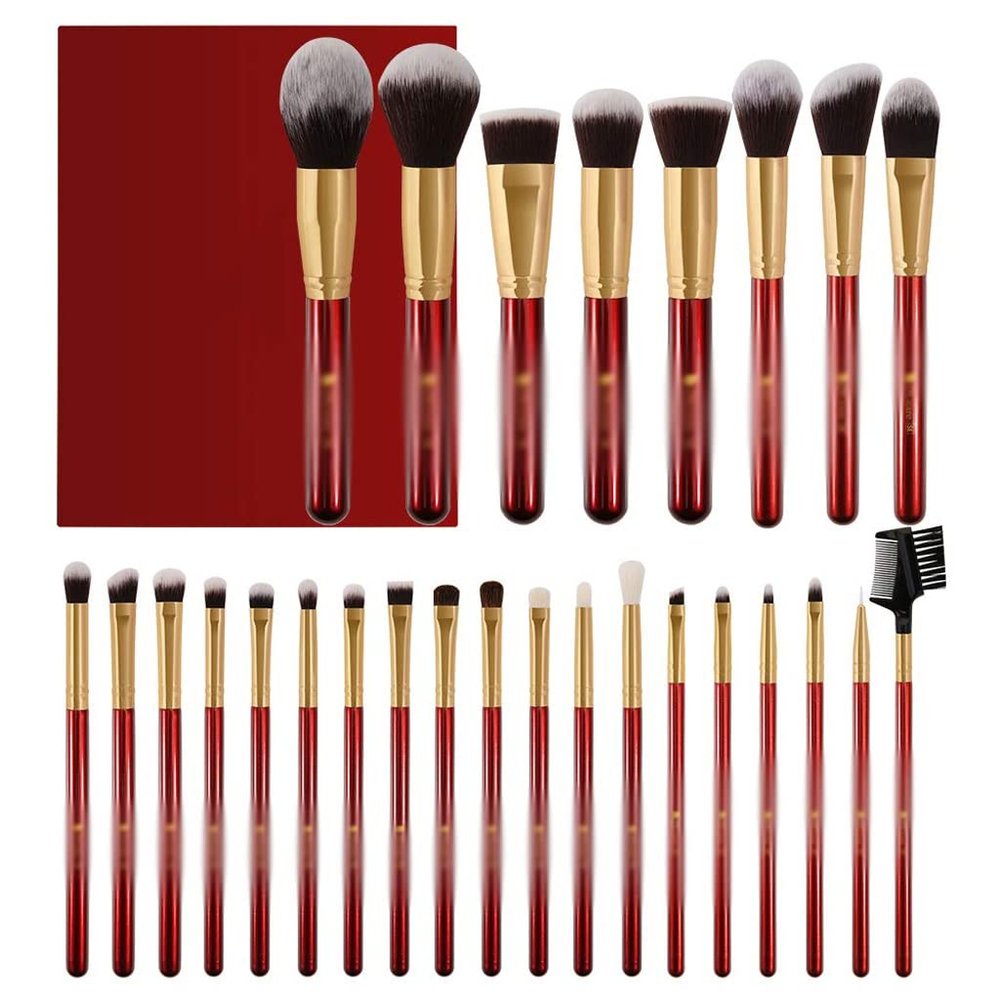Makeup Brushes 27Pcs Professional Makeup Brush Set Synthetic Goat Pony Hair Kabuki Foundation Eye Shadows Blending Brush